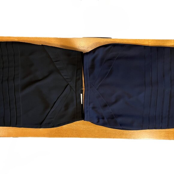 The Fold London's "The Pleated Pencil Skirt" in Navy Blue Size US 8, UK 12 - Picture 16 of 16
